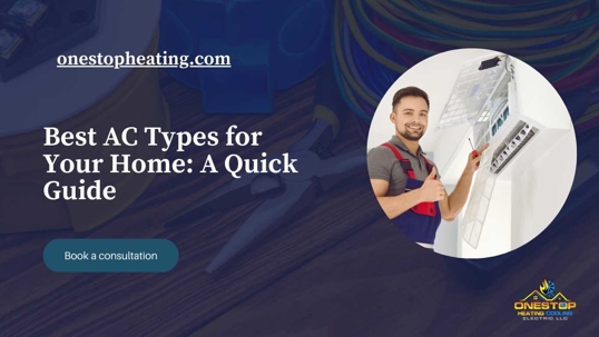 best AC types for your home graphic with words